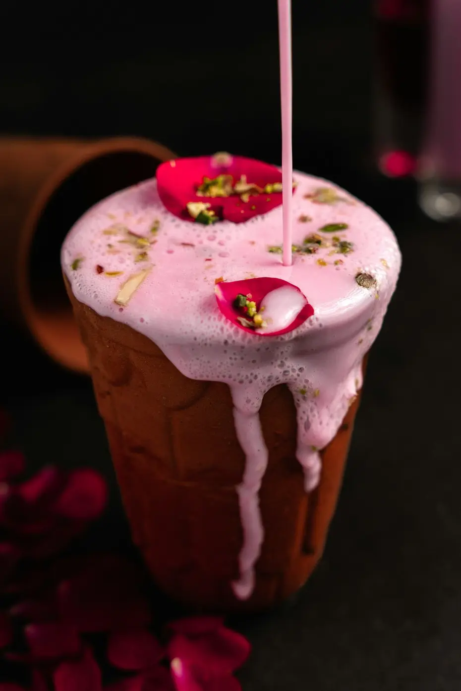 vegan rose lassi