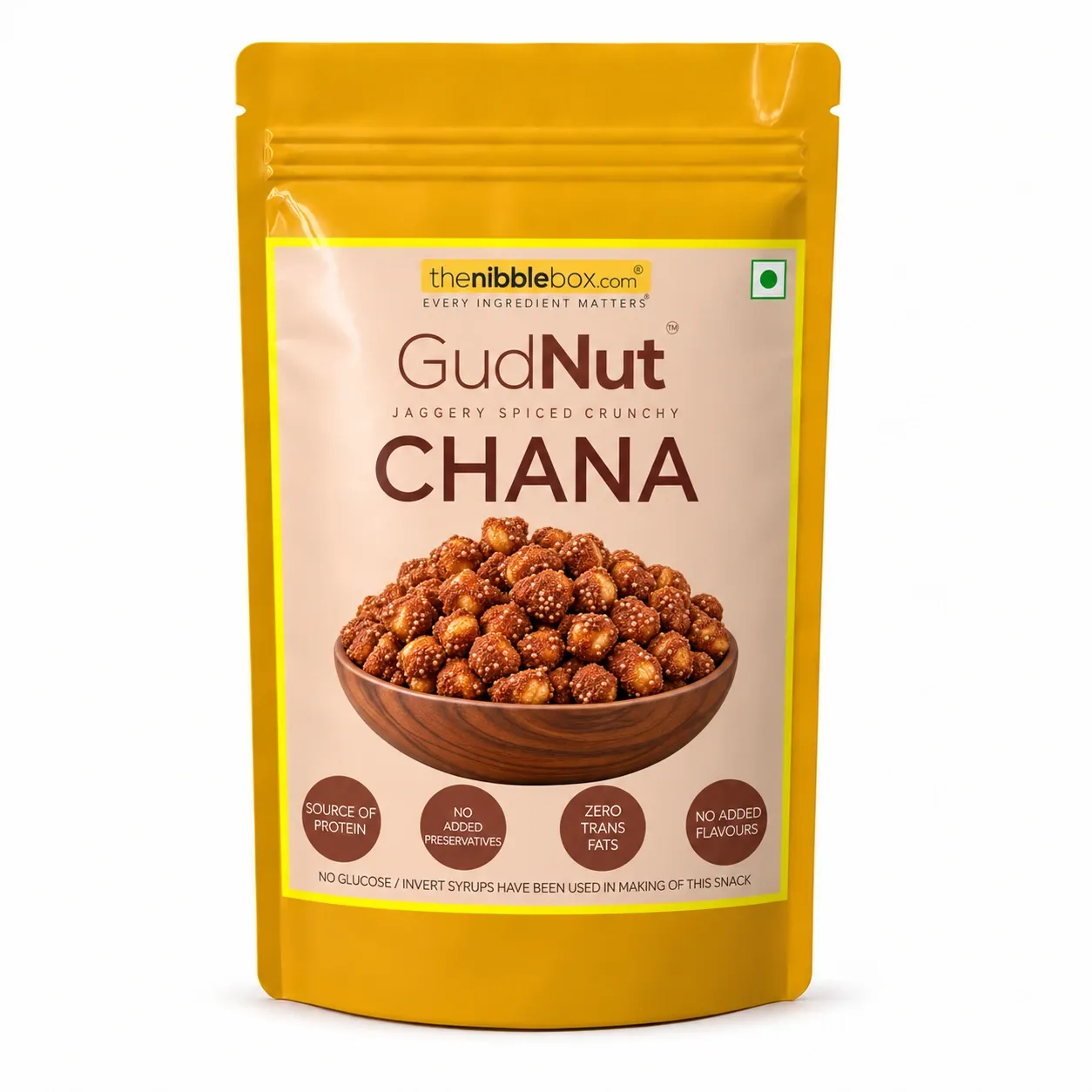 Gudnut Chana (jaggery coated chana/gram) (Refill pack (200g) X 4)