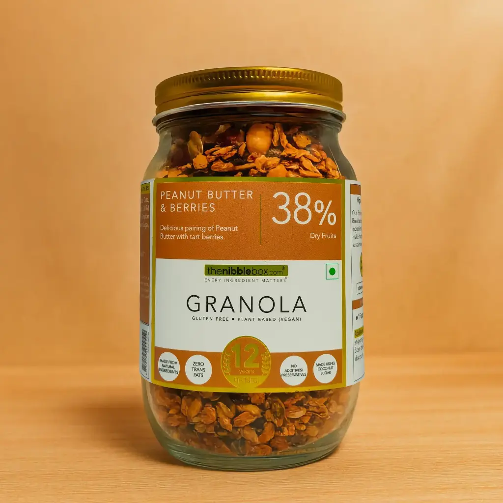 Peanut Butter & Berries Granola (Jar (500g))