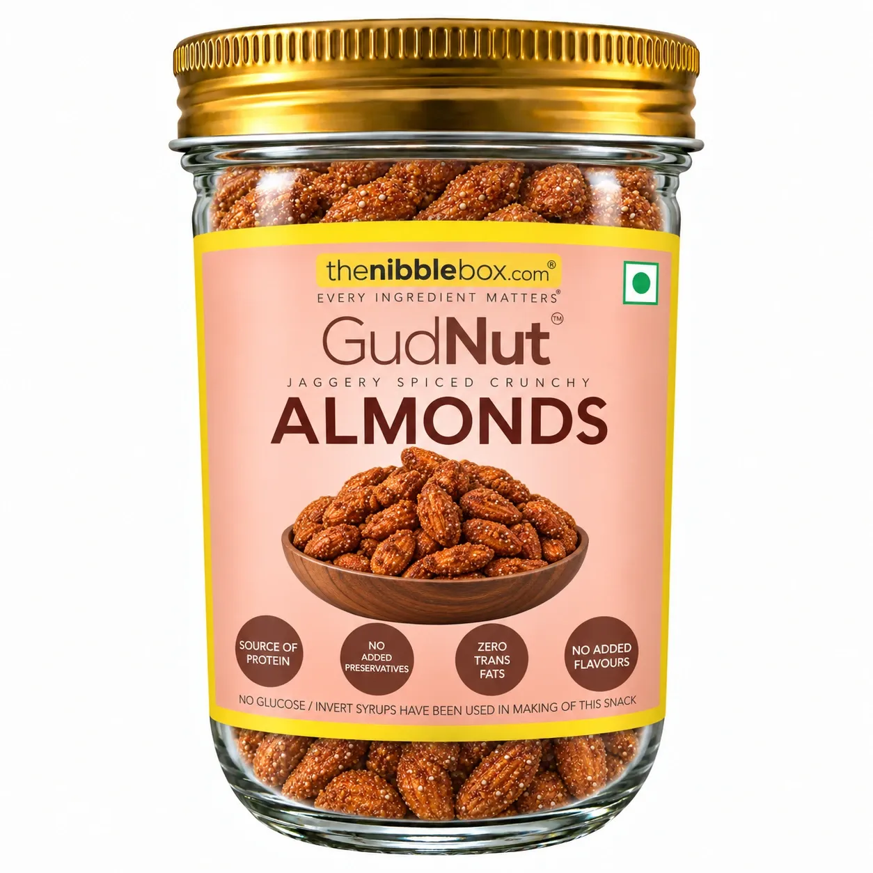 GudNut Almonds (jaggery coated nuts) (Jar (200g))