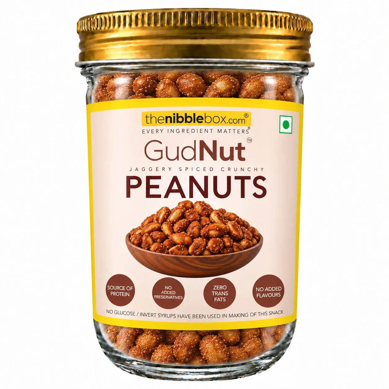 GudNut Peanuts (jaggery coated peanuts) (Jar (200g))