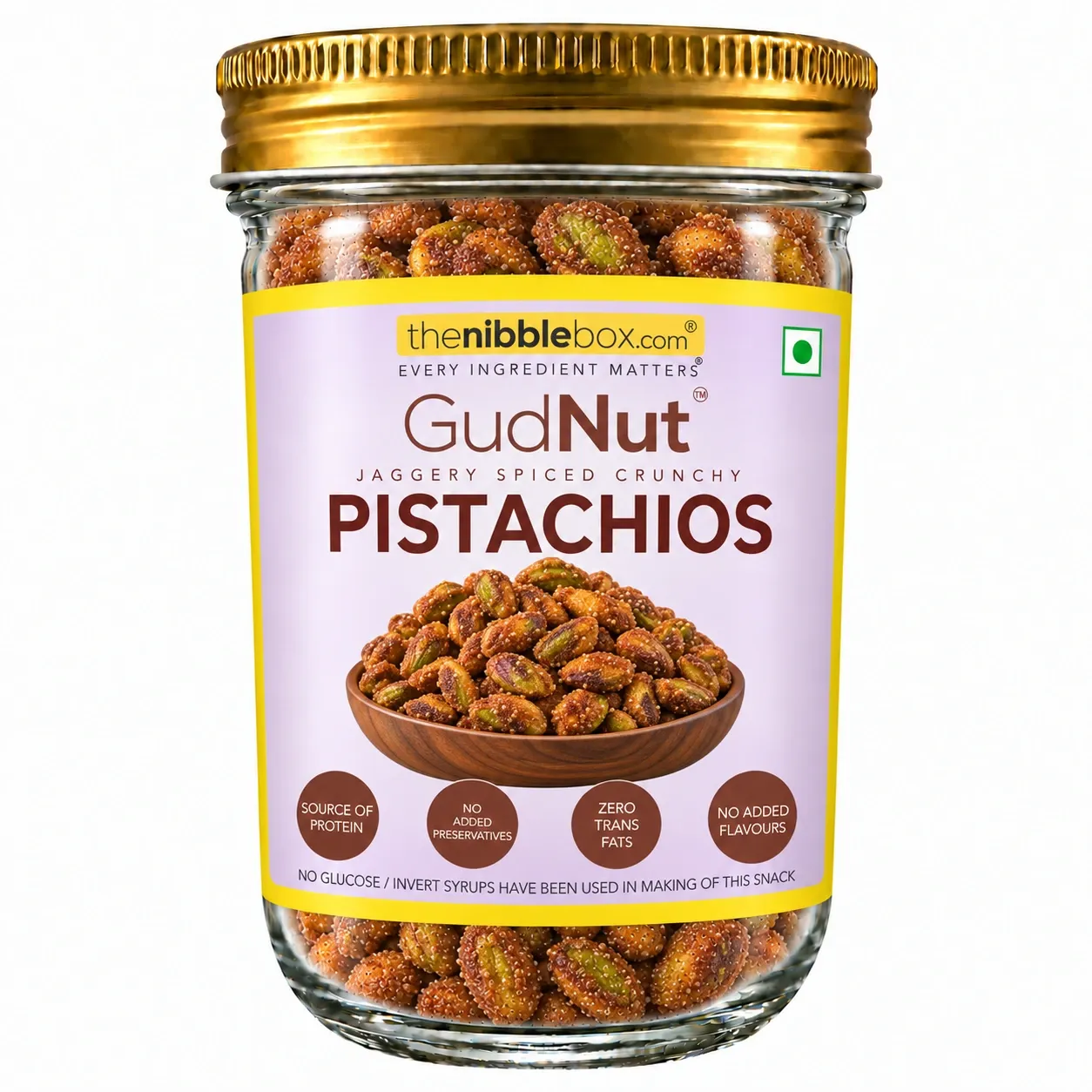 GudNut Pistachios (jaggery coated pistachios) (Jar (200g))