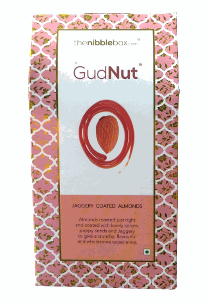GudNut Almonds (jaggery coated nuts) 100g (Gift Box (100g))
