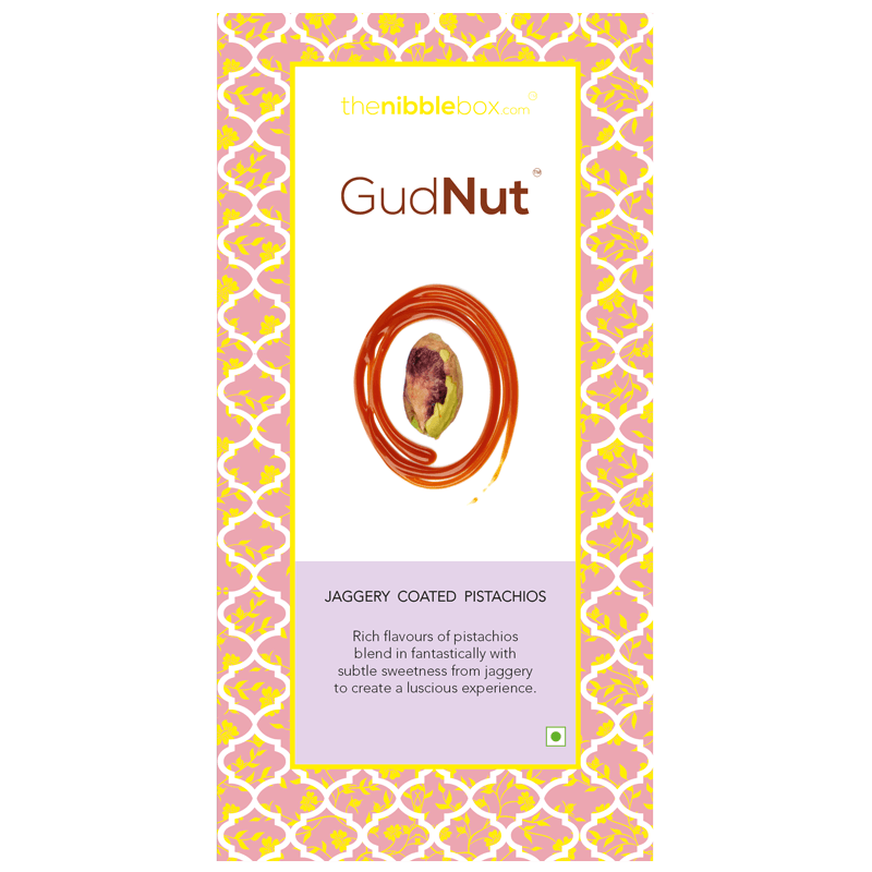 GudNut Pistachios (jaggery coated pistachios) (80g) (Gift Box (80g X 2))