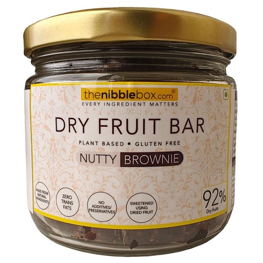 Nutty - Brownie (Dry fruit bars/ Vegan mithai) (Jar (200g))