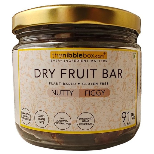 Nutty - Figgy (Dry fruit bars/ Vegan mithai) (Jar (200g))