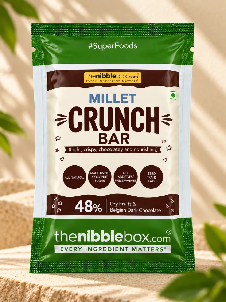 Crunch + Bars Millets (Single serve (25g) X 5)
