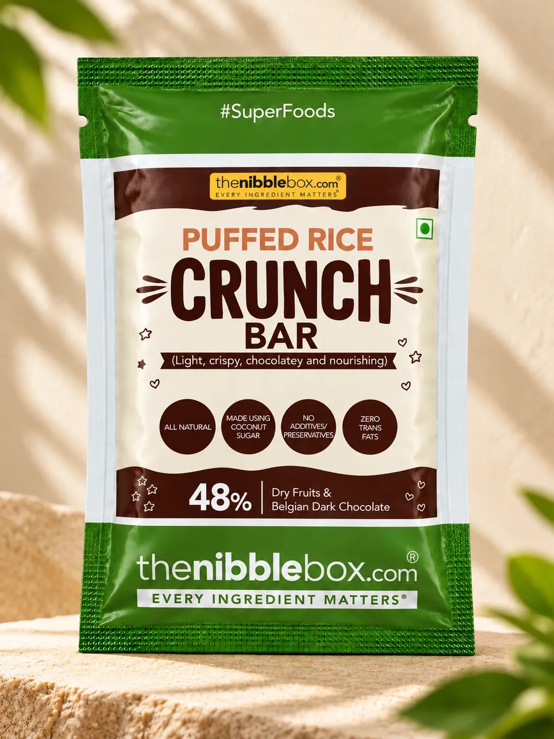 Crunch + Bars Puffed Rice (Single serve (25g) X 5)