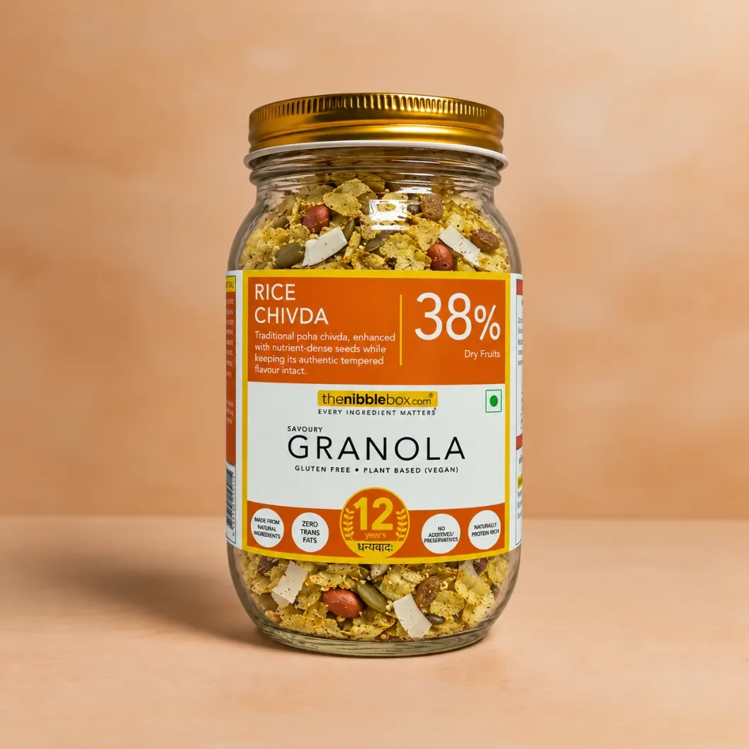 Rice Chivda Granola - lite (Savoury) (Refill pack (300g) X 2)