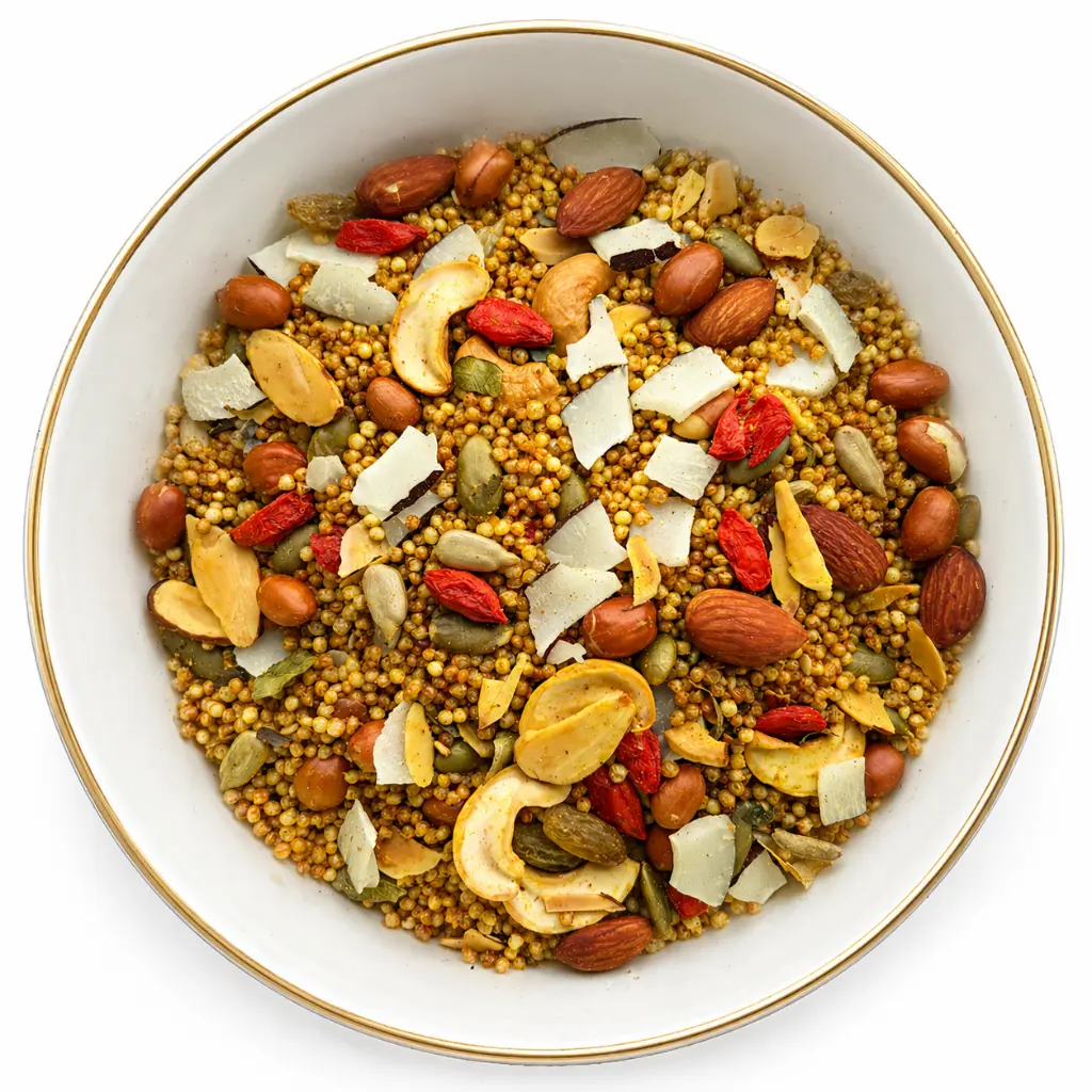 Quinoa Chivda Granola - lite (Savoury) (Refill pack (300g) X 2)