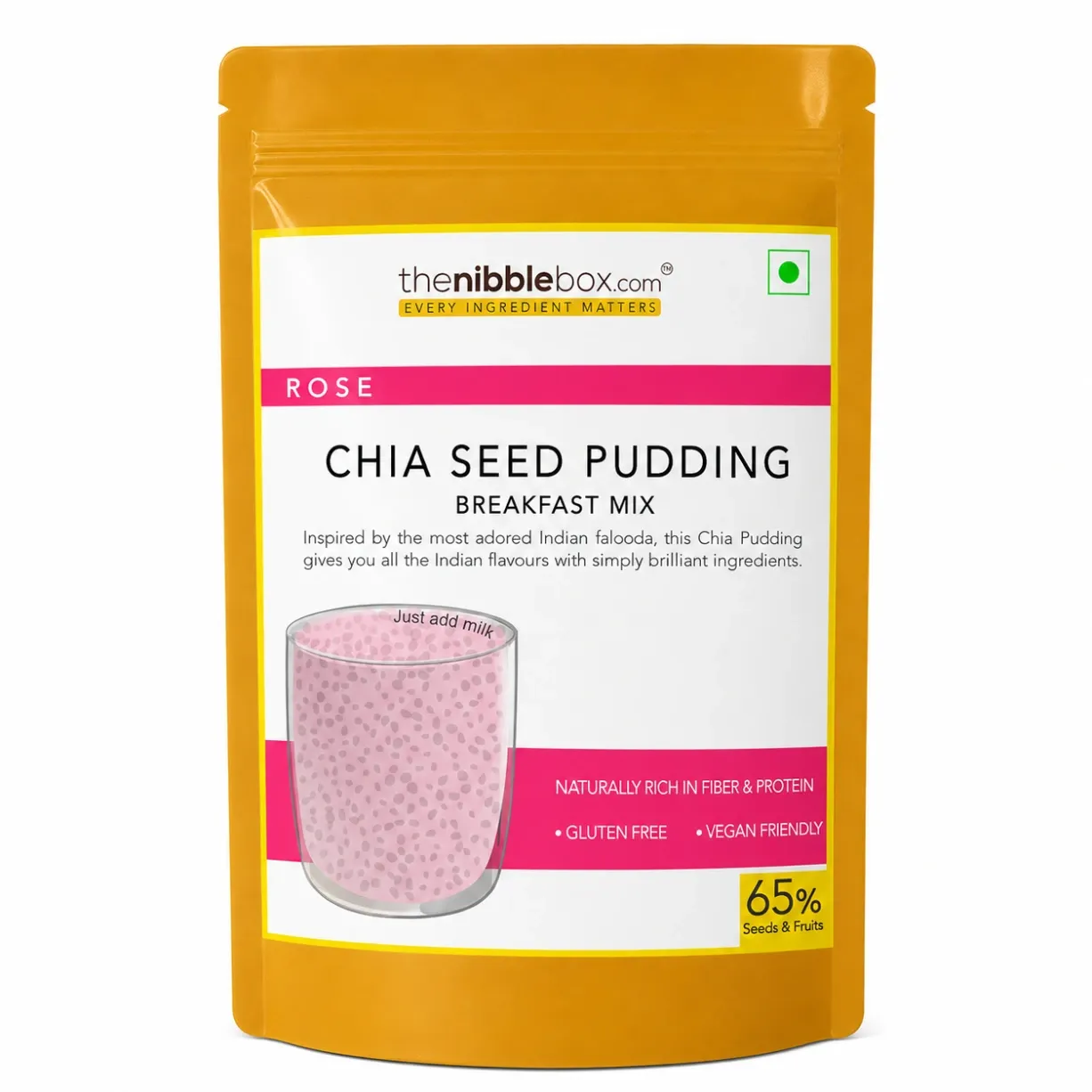 Rose Chia Seed Pudding Breakfast Mix (500g X 2)